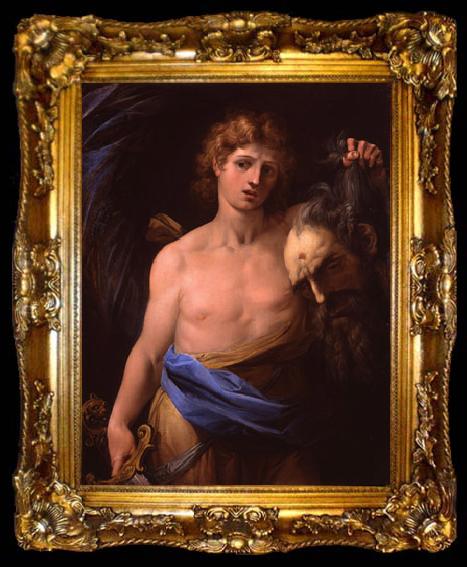 framed  GIuseppe Cesari Called Cavaliere arpino David with the Head of Goliath, ta009-2